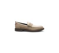 HUGO Mens Varian loaf Suede Loafers with Textured Vamp Size 10