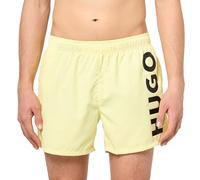 HUGO Men's Vertical Logo Swim Trunks, Lemon Yellow, XL