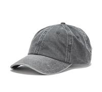 HUGO Men's Washed Out Small Logo Cotton Baseball Hat Cap, Black Leather, One Size