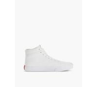 Hugo Mens White Logo-patch High-top Canvas Trainers Eur 45 / 11 Uk Men
