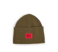 HUGO Men's Xaff 6 Beanie, Dark Beige, ONESI