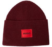 HUGO Men's Xaff 6 Beanie, Dark Pink, ONESI