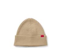 Hugo Mens Xola New Wool Hat with Red Logo, Medium Beige 269, One Size