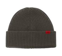 Hugo Mens Xola New Wool Hat with Red Logo, Medium Grey, One Size