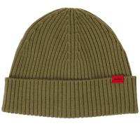 Hugo Mens Xola New Wool Hat with Red Logo, Open Green 389, One Size