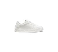 HUGO Mens Yarrow Tenn Faux-Leather Trainers with Zigzag Detailing Size 9