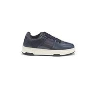 HUGO Mens Yarrow Tenn Lace-up Trainers with Patent Trims Size 11 Dark Blue