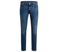 HUGO Mens Zane Blue Extra-Slim-fit Jeans in Stretch Denim