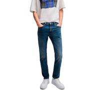 HUGO Mens Zane Blue Extra-Slim-fit Jeans in Stretch Denim
