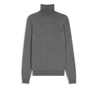 HUGO Merino-wool rollneck sweater with embroidered logo - Style San Thomas-M, 50474174 Grey M
