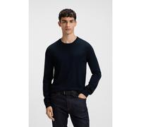 HUGO Merino-wool sweater with embroidered logo - Style San Cedric-M1, 50476832 Dark Blue XXL