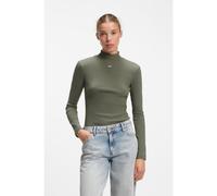 HUGO Mock-neck logo top - Style Easy Longsleeve_B, 50525318 Dark Green S