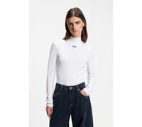 HUGO Mock-neck logo top - Style Easy Longsleeve_B, 50525318 White XL