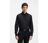HUGO Modern-fit shirt in easy-iron cotton poplin - Style Valerio, 50519812 Black 18