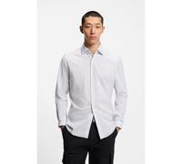 HUGO Modern-fit shirt in striped cotton - Style Valerio, 50555319 White stripes 15.5