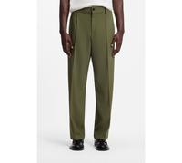 HUGO Modern-fit stretch-twill formal trousers - Style Flips251X, 50538671 Green 32R