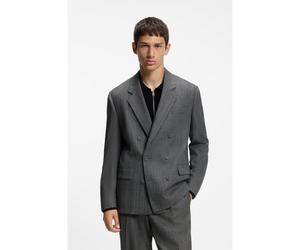 HUGO Modern-fit suit jacket in herringbone fabric - Style Karlo264F2X, 50570178 Dark Grey 36R