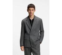HUGO Modern-fit suit jacket in herringbone fabric - Style Karlo264F2X, 50570178 Dark Grey 38R
