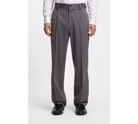 HUGO Modern-fit trousers in pin-check stretch fabric - Style Flips251X, 50556696 Grey Patterned 40R