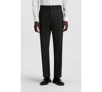 HUGO Modern-fit trousers in stretch dobby - Style Teagan254E1X, 50549019 Black 36R