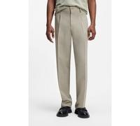 HUGO Modern-fit trousers with herringbone weave - Style Flips251X, 50559852 Beige 38R