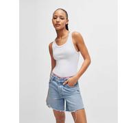 Hugo Datamia 10258222 Sleeveless T-shirt White L Woman