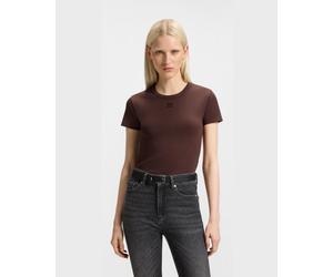 HUGO Modern Logo Small T-shirt short sleeve brown Women - XS