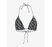 HUGO Monogram Logo Bikini Top Black White Women - L