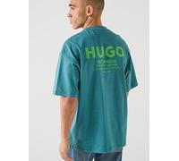 HUGO Nalono Oversized Fit T-Shirt, Blue, Size M, Men Blue