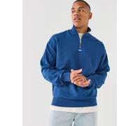 HUGO Neeler Regular Fit 1/4 Zip Sweatshirt, Navy, Size 2Xl, Men Navy