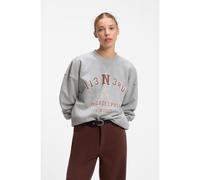 HUGO Oversize-fit cotton sweatshirt with rhinestone graphic - Style Dosthwaite_B, 50568279 Light Grey XL