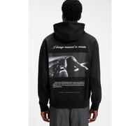 HUGO Oversize-fit hoodie with front and back logo prints - Style Devrohood, 50568244 Black L
