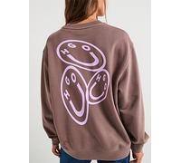 HUGO Oversized Crew Neck Sweatshirt - Brown, Brown, Size M, Women Brown