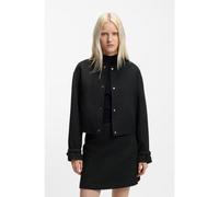 HUGO Oversized-fit blazer in bouclé fabric - Style Asense-1, 50552444 Black 14