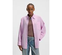 HUGO Oversized-fit blouse in cotton poplin - Style Emista_B, 50542970 light pink 14