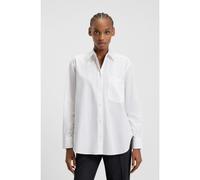 HUGO Oversized-fit blouse with logo embroidery - Style Ejailo, 50548431 White 10