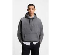 HUGO Oversized-fit hoodie in cotton terry with reflective logo - Style Ditchle, 50529090 Grey M