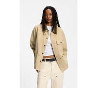 HUGO Oversized-fit jacket in cotton twill with contrast collar - Style Flimane-1-D_B, 50556865 Beige M