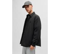 HUGO Oversized-fit padded overshirt with stacked-logo badge - Style Ellisoe, 50534283 Black XL