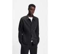 HUGO Oversized-fit shirt in a cotton blend - Style Enaso, 50556440 Dark Grey L