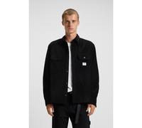 HUGO Oversized-fit shirt in cotton corduroy - Style Ekynone, 50549793 Black L