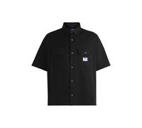 HUGO Oversized-fit shirt in cotton twill - Style Ekyno, 50517871 Black XS
