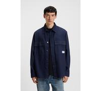 HUGO Oversized-fit shirt in denim-look structured ripstop fabric - Style Ebargo, 50549582 Dark Blue M