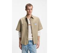 HUGO Oversized-fit shirt in stretch cotton - Style Ekyzo, 50565386 Beige XXL