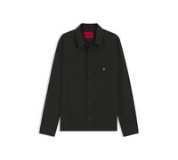 HUGO Oversized-fit shirt with stacked-logo badge - Style Enaso, 50549736 Black XL