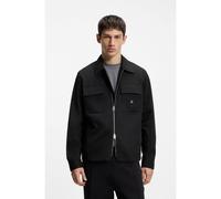 HUGO Oversized-fit shirt with zip closure - Style Elack, 50564330 Black XL