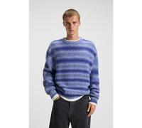 HUGO Oversized-fit sweater with ombré stripes - Style Sfusi, 50548854 Blue XL