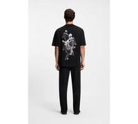 HUGO Oversized-fit T-shirt in cotton jersey with graphic artwork - Style Dollo, 50553337 Black S