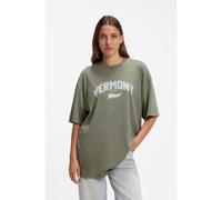 HUGO Oversized-fit T-shirt in cotton with graphic print - Style Oversized Tee_B_17, 50574541 Green L