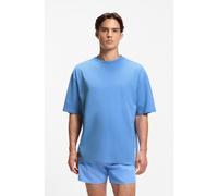 HUGO Oversized-fit T-shirt in cotton with repeat-logo print - Style TIKI T-SHIRT, 50561117 Blue M